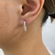 Diamond Hoop Earrings 0.7 ct White Gold