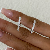 Diamond Hoop Earrings 0.7 ct White Gold