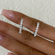 Diamond Hoop Earrings 0.7 ct White Gold