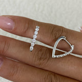 Diamond Hoop Earrings 0.7 ct White Gold
