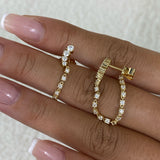 Diamond Threader Earrings 1.2 ct Yellow Gold