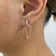 Diamond Threader Earrings 1.2 ct Rose Gold