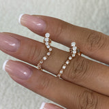 Diamond Threader Earrings 1.2 ct Rose Gold