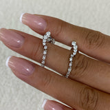 Diamond Threader Earrings 1.2 ct White Gold
