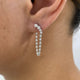 Diamond Threader Earrings 1.2 ct White Gold