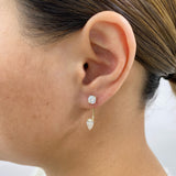 Diamond Jacket Earrings 2.1 ct Yellow Gold