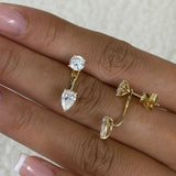 Diamond Jacket Earrings 2.1 ct Yellow Gold