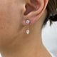 Diamond Jacket Earrings 2.1 ct Rose Gold
