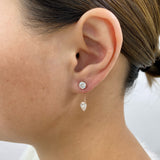 Diamond Jacket Earrings 2.1 ct Rose Gold