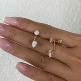 Diamond Jacket Earrings 2.1 ct Rose Gold