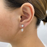 Diamond Jacket Earrings 2.1 ct White Gold