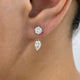 Diamond Jacket Earrings 2.1 ct White Gold