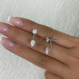 Diamond Jacket Earrings 2.1 ct White Gold