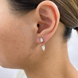 Diamond Jacket Earrings 1.9 ct White Gold