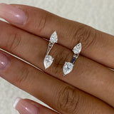 Diamond Jacket Earrings 1.9 ct White Gold