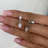 Diamond Jacket Earrings 1.9 ct White Gold