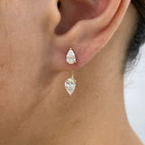 Diamond Jacket Earrings 1.8 ct Yellow Gold