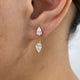 Diamond Jacket Earrings 1.8 ct Yellow Gold