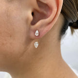 Diamond Jacket Earrings 1.9 ct Rose Gold