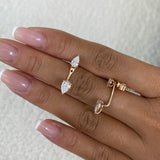 Diamond Jacket Earrings 1.9 ct Rose Gold