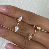 Diamond Jacket Earrings 1.9 ct Rose Gold