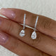Diamond Dangle Earrings 1.2 ct White Gold