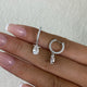 Diamond Dangle Earrings 1.2 ct White Gold