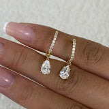Diamond Dangle Earrings 1.2 ct Yellow Gold