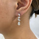 Diamond Dangle Earrings 3.5 ct White Gold