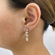 Diamond Dangle Earrings 3.5 ct White Gold
