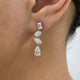 Diamond Dangle Earrings 3.5 ct White Gold
