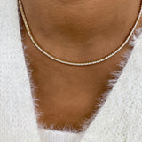 Diamond Tennis Necklace 2.7 ct Yellow Gold