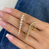 Diamond Hoop Earrings 2.1 ct Yellow Gold