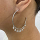 Diamond Hoop Earrings 1.8 ct White Gold