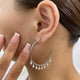 Diamond Hoop Earrings 1.8 ct White Gold