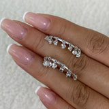 Diamond Hoop Earrings 1.6 ct White Gold