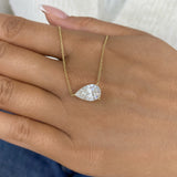 Diamond Pendant Necklace 5 ct Yellow Gold