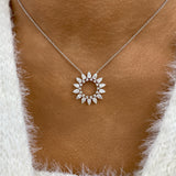 Diamond Pendant Necklace 1.6 ct White Gold