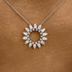 Diamond Pendant Necklace 1.6 ct White Gold