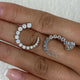 Diamond Hoop Earrings 1.8 ct White Gold