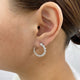 Diamond Hoop Earrings 1.8 ct White Gold