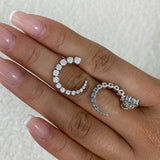 Diamond Hoop Earrings 1.8 ct White Gold
