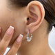 Diamond Hoop Earrings 1.4 ct White Gold