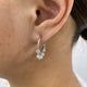 Diamond Hoop Earrings 1.4 ct White Gold