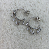 Diamond Hoop Earrings 1.4 ct White Gold