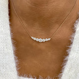 Diamond Pendant Necklace 3.2 ct Rose Gold