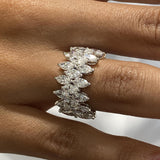 Diamond Band Ring 3.2 ct White Gold
