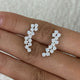Diamond Climber Earrings 1.9 ct White Gold