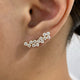 Diamond Climber Earrings 1.9 ct Yellow Gold