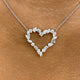 Diamond Pendant Necklace 1.6 ct White Gold